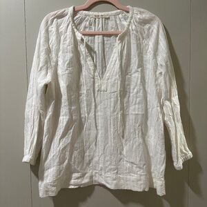 Marine Layer White Gauze Top